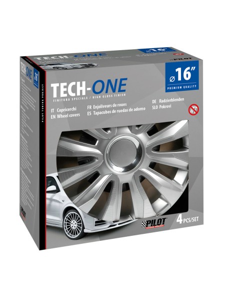 Set 4 copricerchi universali Avalone Pro silver in ABS 16  Set 4 copricerchi universali Avalone Pro silver in ABS 16