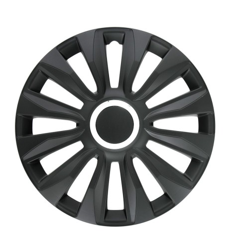 Set 4 copricerchi universali Avalone Pro black in ABS 15 