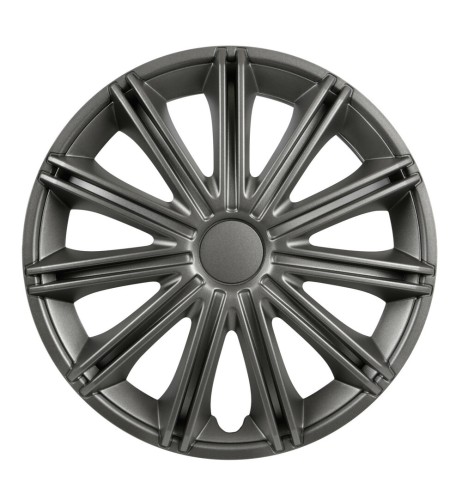 Set 4 copricerchi universali Nero Dark in ABS 14