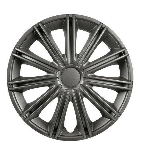 Set 4 copricerchi universali Nero Dark in ABS 14 