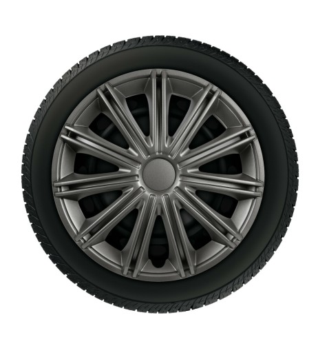 Set 4 copricerchi universali Nero Dark in ABS 14