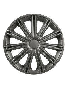 Set 4 copricerchi universali Nero Dark in ABS 15 