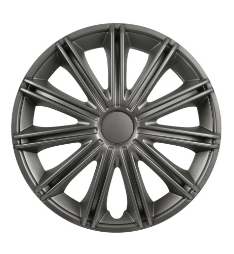 Set 4 copricerchi universali Nero Dark in ABS 15