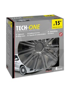 Set 4 copricerchi universali Nero Dark in ABS 15  2