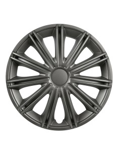 Set 4 copricerchi universali Nero Dark in ABS 16