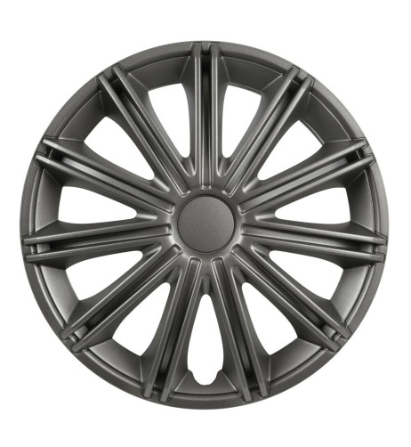 Set 4 copricerchi universali Nero Dark in ABS 16 