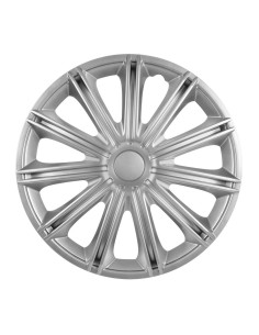 Set 4 copricerchi universali Nero silver in ABS 16 