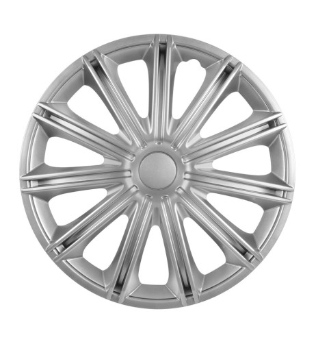 Set 4 copricerchi universali Nero silver in ABS 16