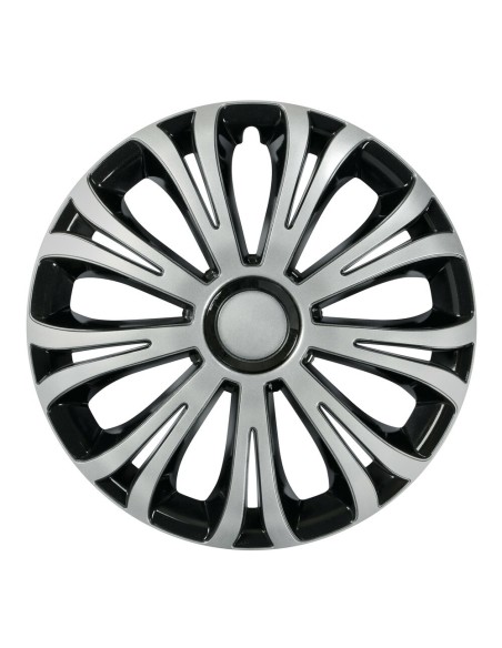 Set 4 copricerchi universali Avera Silver Black in ABS 13 