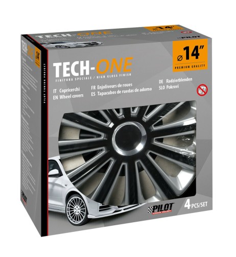 Set 4 copricerchi universali Trend DC RC in ABS 14