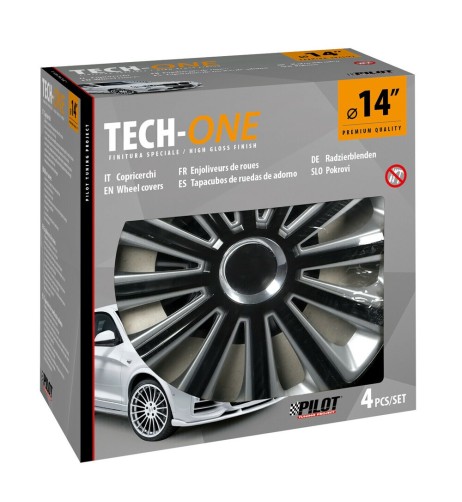 Set 4 copricerchi universali Trend DC RC in ABS 14 