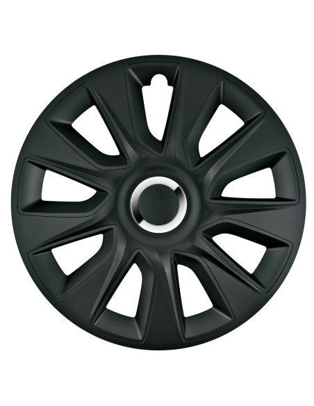 Set 4 copricerchi universali Stratos RC Black in ABS 13  Set 4 copricerchi universali Stratos RC Black in ABS 13