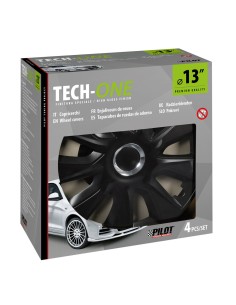 Set 4 copricerchi universali Stratos RC Black in ABS 13  2