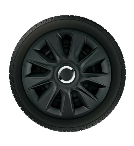 Set 4 copricerchi universali Stratos RC Black in ABS 14