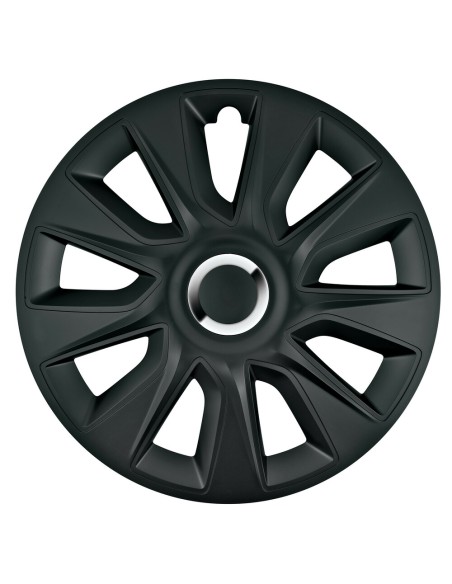 Set 4 copricerchi universali Stratos RC Black in ABS 16  Set 4 copricerchi universali Stratos RC Black in ABS 16