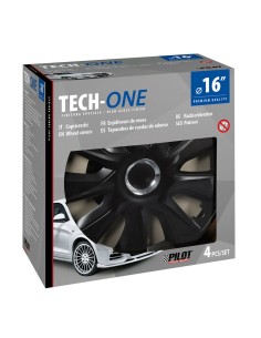 Set 4 copricerchi universali Stratos RC Black in ABS 16  2