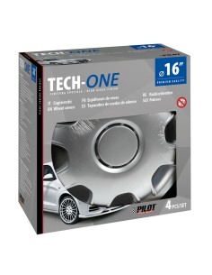 Set 4 copricerchi in ABS bombati furgoni camper colore grigio diametro 16  2