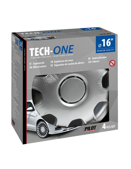 Set 4 copricerchi in ABS bombati furgoni camper colore grigio diametro 16 