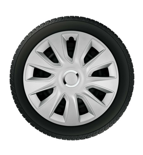 Set 4 copricerchi universali Stratos RC Silver in ABS 13 