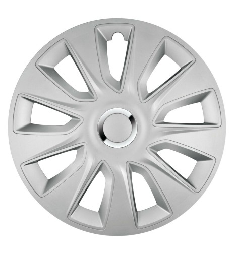 Set 4 copricerchi universali Stratos RC Silver in ABS 14