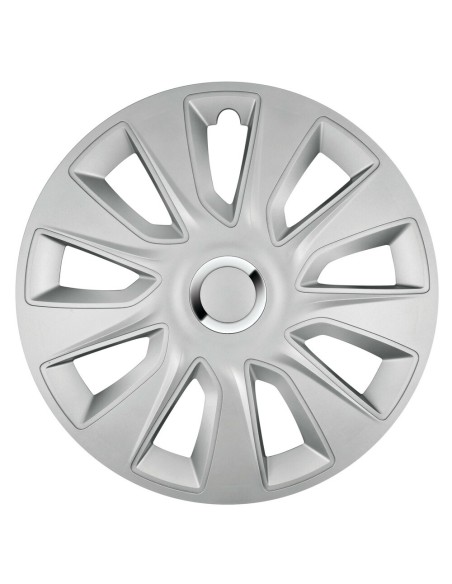 Set 4 copricerchi universali Stratos RC Silver in ABS 15 