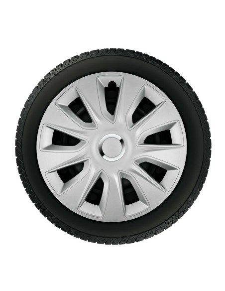 Set 4 copricerchi universali Stratos RC Silver in ABS 15 