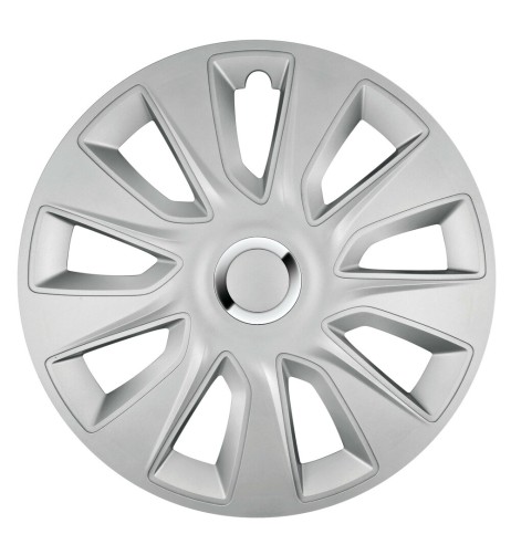 Set 4 copricerchi universali Stratos RC Silver in ABS 16