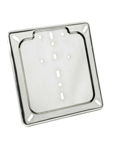 Porta targa in acciaio inox Cromo 185x185mm