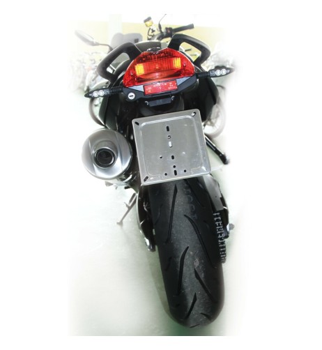 Porta targa in acciaio inox Cromo 185x185mm