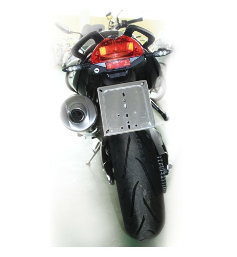 Porta targa in acciaio inox Cromo 185x185mm