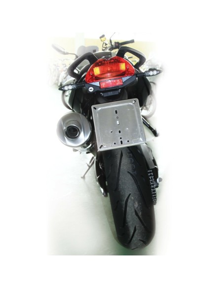 Porta targa in acciaio inox Cromo 185x185mm