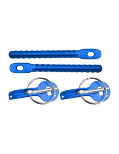 Kit 2 ganci cofano rapidi cofano universali colore blu