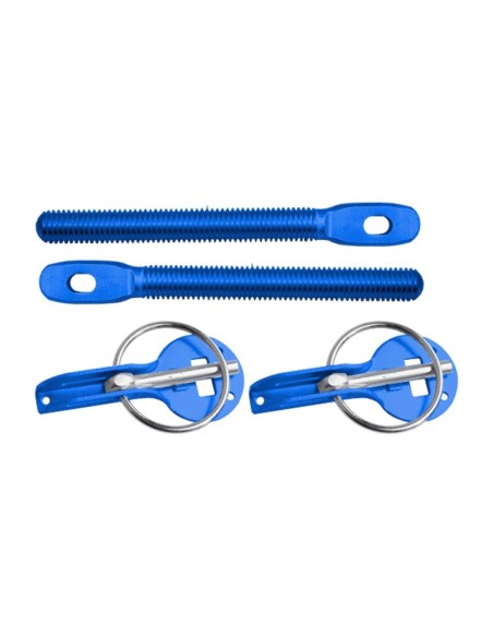 Kit 2 ganci cofano rapidi cofano universali colore blu