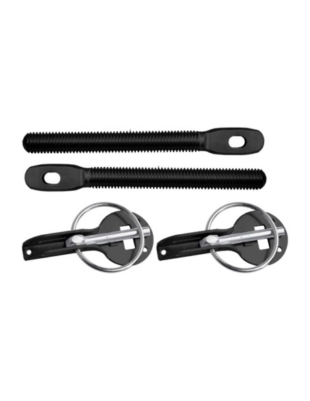 Kit 2 ganci cofano rapidi cofano universali colore nero Kit 2 ganci cofano rapidi cofano universali colore nero