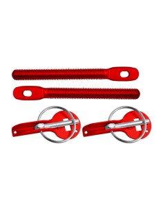 Kit 2 ganci cofano rapidi cofano universali colore rosso