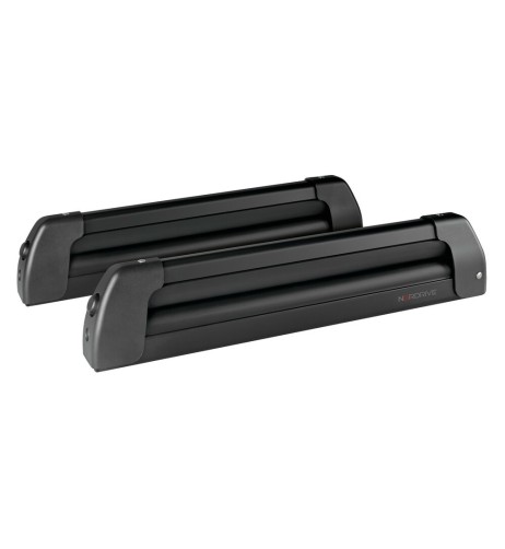 Portasci e Snowboard NK 40 in alluminio nero per barre 4 sci o 2 snow