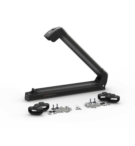 Portasci e Snowboard NK 40 in alluminio nero per barre 4 sci o 2 snow