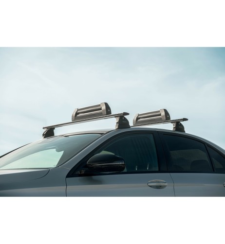 Portasci e Snowboard NK 40 in alluminio nero per barre 4 sci o 2 snow