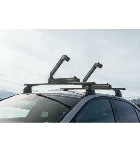 Portasci e Snowboard NK 40 in alluminio nero per barre 4 sci o 2 snow