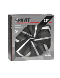 Set 4 copricerchi universali Blade Runner Nero Argento in ABS 15  2