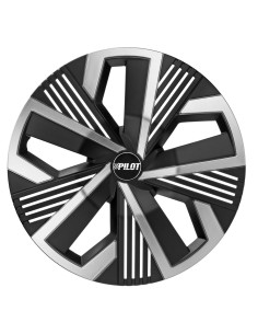 Set 4 copricerchi universali Blade Runner Nero Argento in ABS 16 