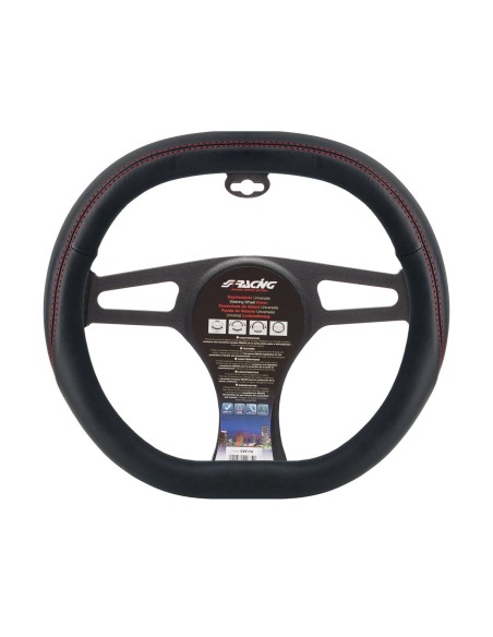 Coprivolante auto diametro 37 39cm forma piatta cuciture rosse Simoni Racin