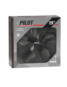 Set 4 copricerchi universali Blade Runner Nero in ABS 15 2