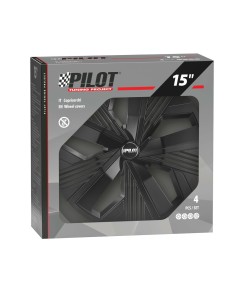 Set 4 copricerchi universali Blade Runner Nero in ABS 15 2