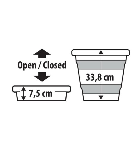 Secchio pieghevole con pompa a batteria ricaricabile 15L