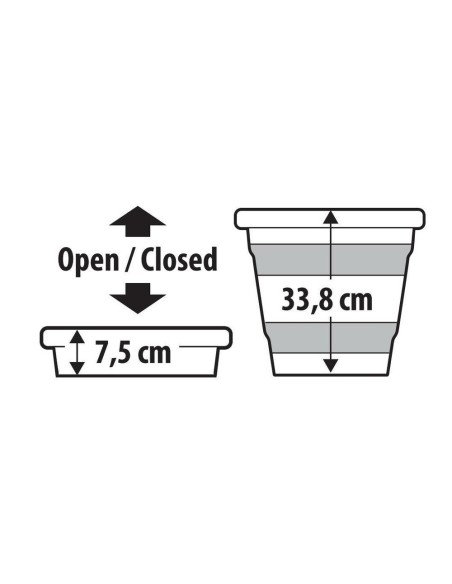 Secchio pieghevole con pompa a batteria ricaricabile 15L