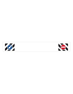 Paraspruzzi lungo pvc Camion superficie liscia 240x35cm Bianco