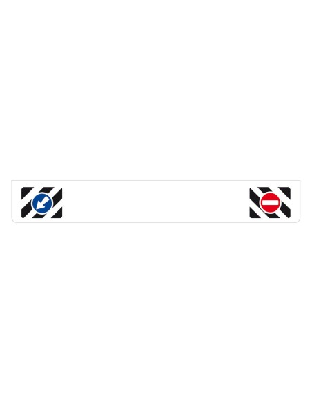 Paraspruzzi lungo pvc Camion superficie liscia 240x35cm Bianco