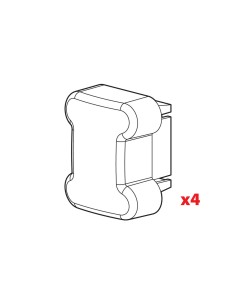 Set 4 tappi per barre commerciali in acciaio Nodrive Kargo