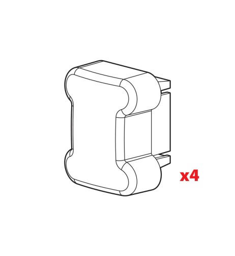 Set 4 tappi per barre commerciali in acciaio Nodrive Kargo